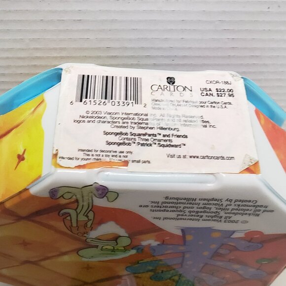 SpongeBob SquarePants Christmas Ornament Set 2003 - Picture 4 of 11